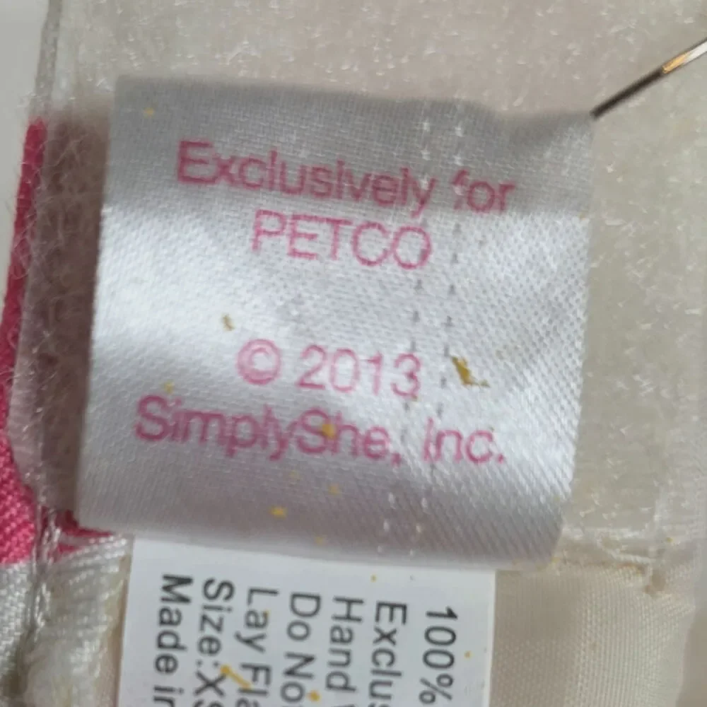 Polkadots  Dog Dress Pink Bow Rhinestone Smoochie Pouch Simply She Petco Sz XS